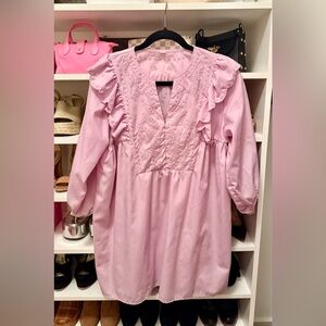 Pink Ruffled Kids Dress